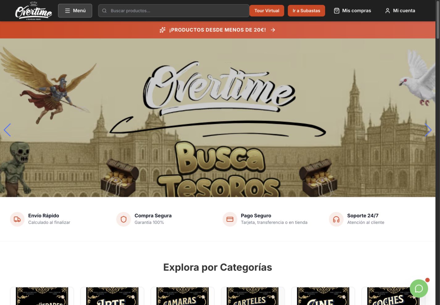 Vista del proyecto Overtime